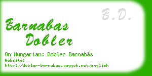 barnabas dobler business card